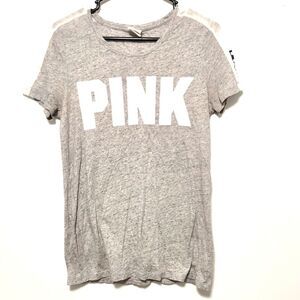 Women’s Small Gray Campus Shirt Graphic Print Design Tee Casual Short Sleeve